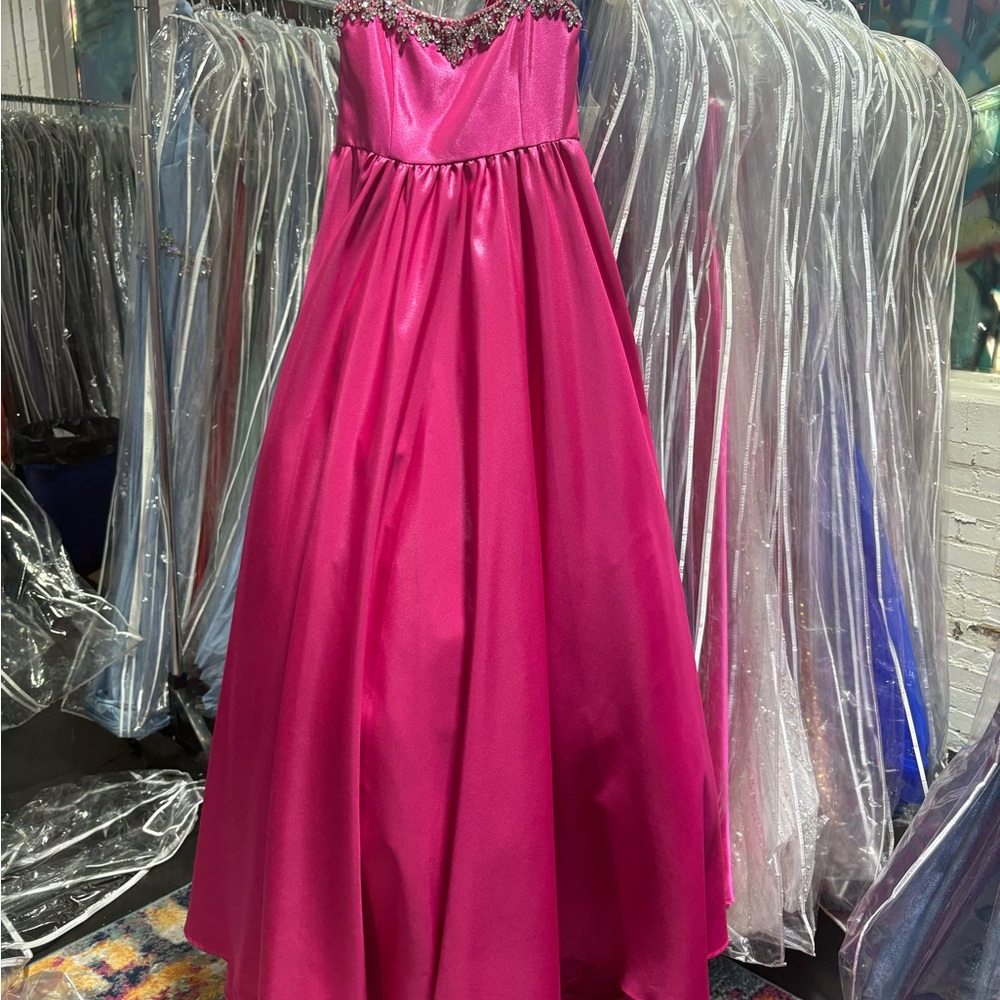 Tiffany Designs Fuchsia Kids Formal Dress